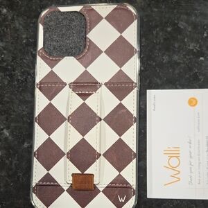 Walli Diamond Pattern IPhone 12 Pro Max Case - Brown and White
